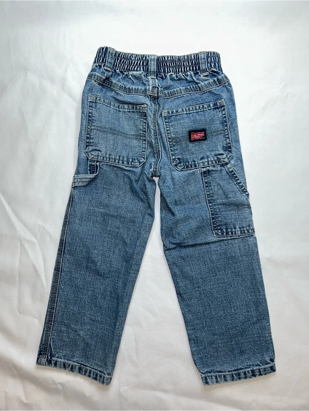 Old Navy Baby Carpenter Jeans 4T Light Wash Denim Utility Pants Y2K 2000s